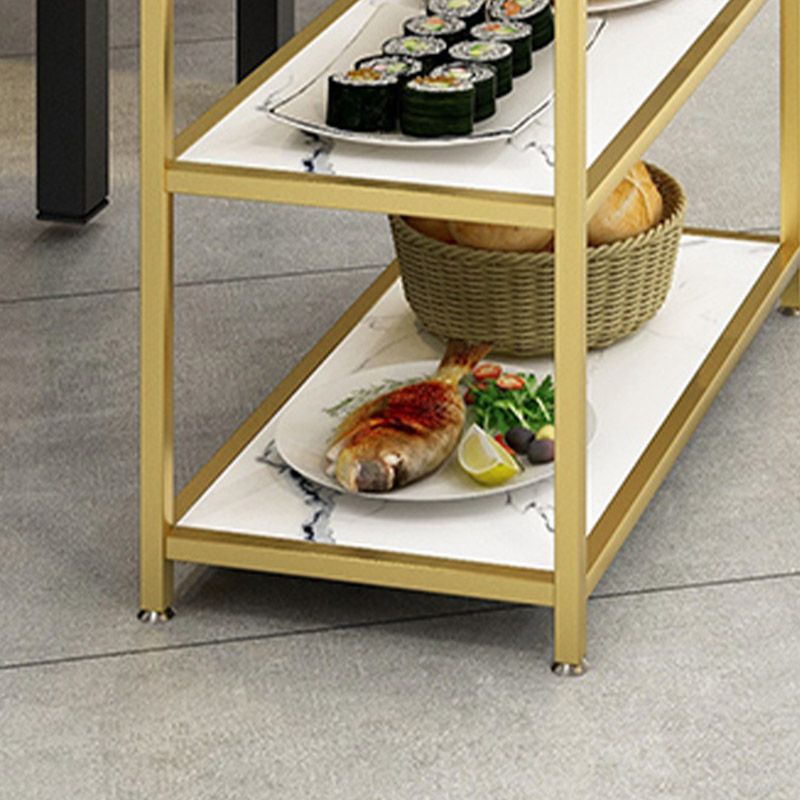 3-Tier Open Storage Prep Table Home Dining Modern Kitchen Trolley