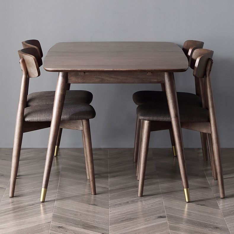 Table à manger rectangulaire extensible table de chêne réglable moderne avec 4 jambes