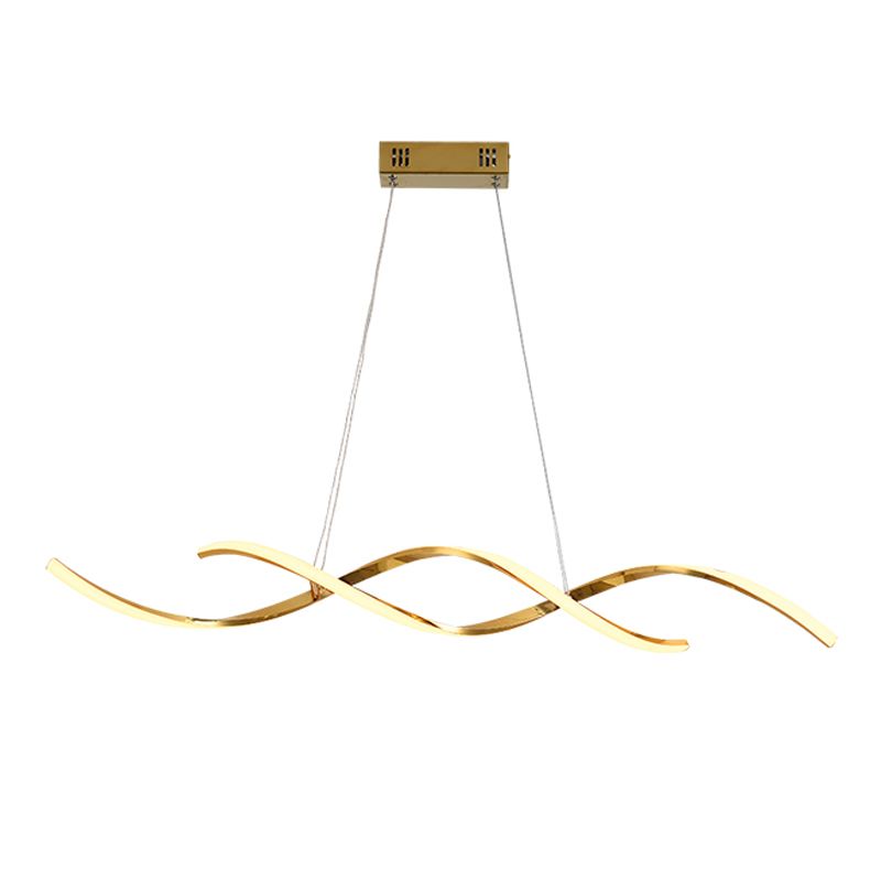 Stile moderno a forma lineare isola luci metal 2 illuminazione dell'isola