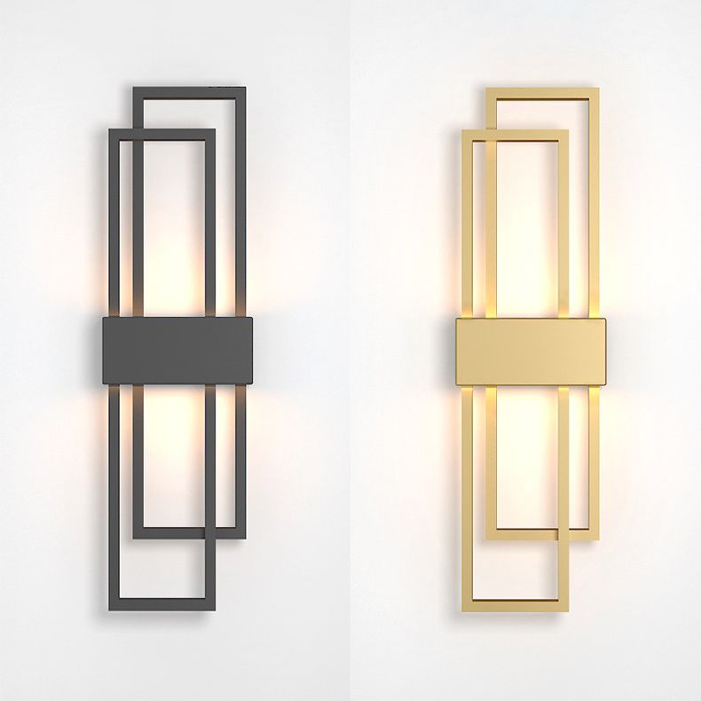 Luci di applique a parete lineare Modern Wall Lamp Metal 1 Light Sconce Lights Fishestures