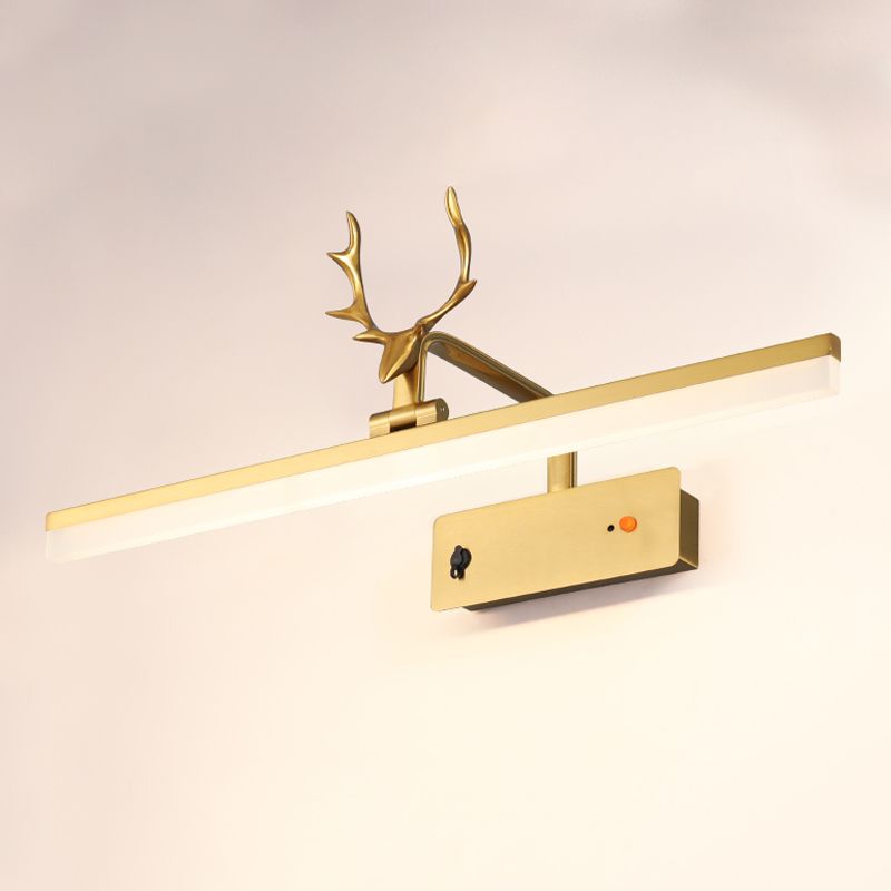 Metal Linear Vanity Lighting Contemporary Style 1 Light Led Vanity Lights