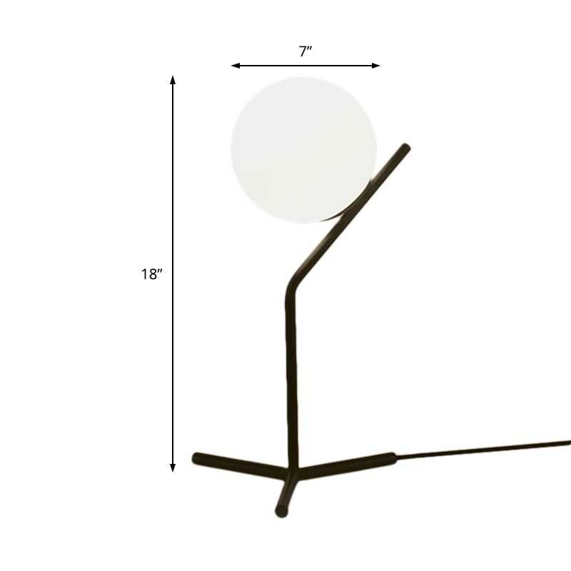 Lampada di studio in golf di vetro in vetro bianco modernismo 1 scrivania camera da letto leggera illuminazione