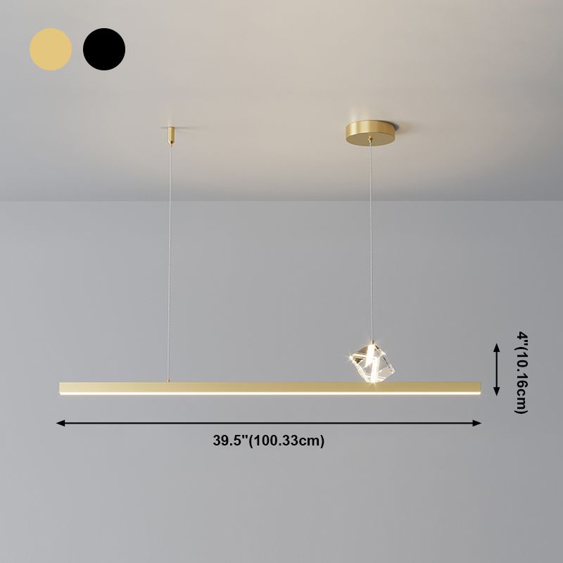 Lineaire hanglampverlichting Moderne metaal 2 Light Island Hanglampen