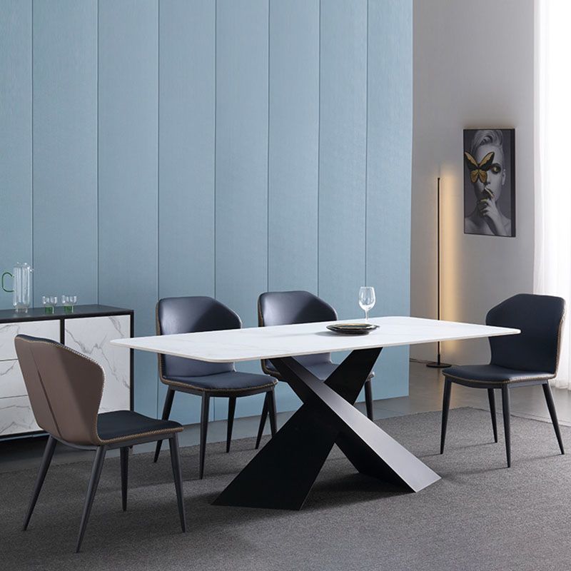 Scandinavian 1/4/5/7 Pcs Dining Chairs Set Sintered Stone Dining Room Set for Home