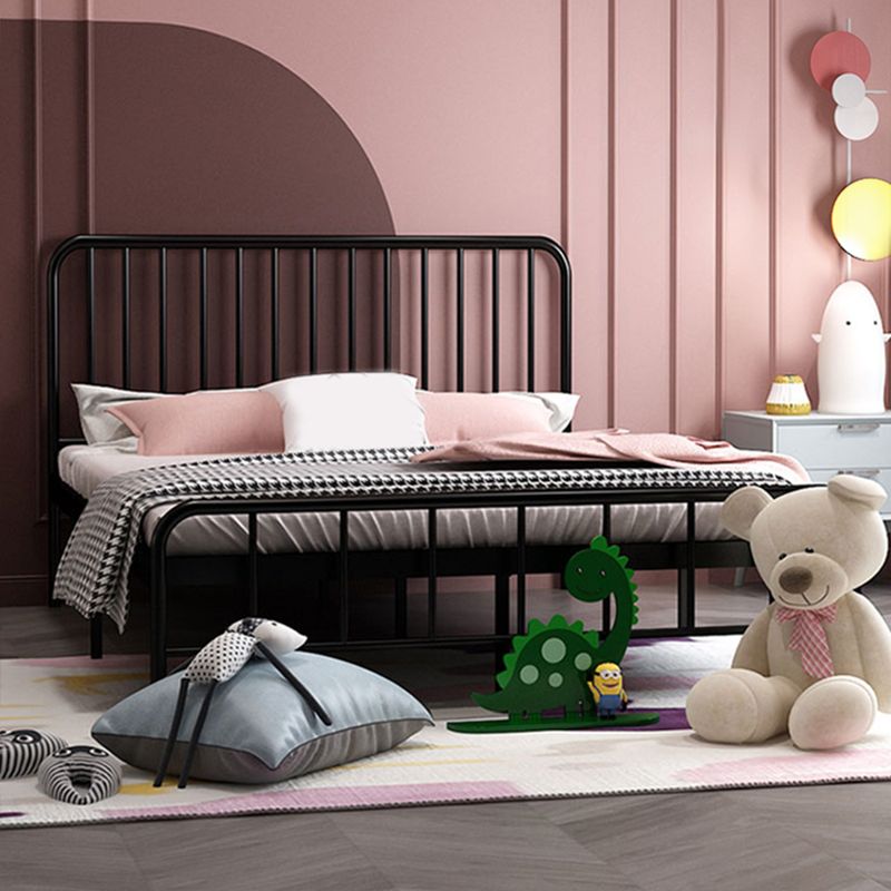 Glam Iron Bed with Rectangle Open-Frame Headboard Open-Frame Bed