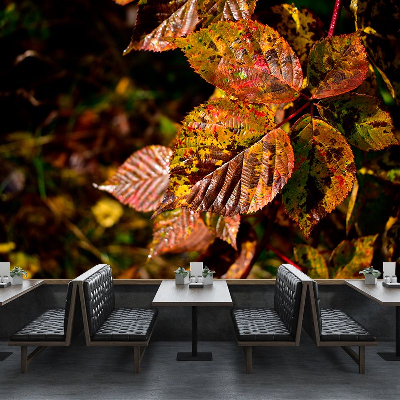 Creen Leaf Wall Mural Decal Stain Resistant Wall Art, Custom Size Available