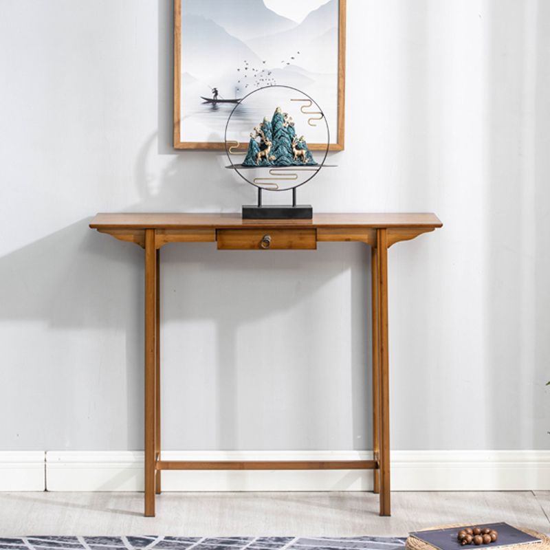 12" Wide Mid-Century Modern Console Table Solid Wood Console Sofa Table