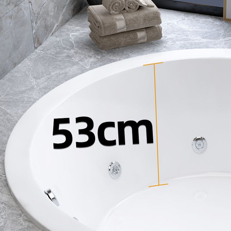 Modern Drop-in Bath Tub Round Acrylic Bathtub for Home and Hotel