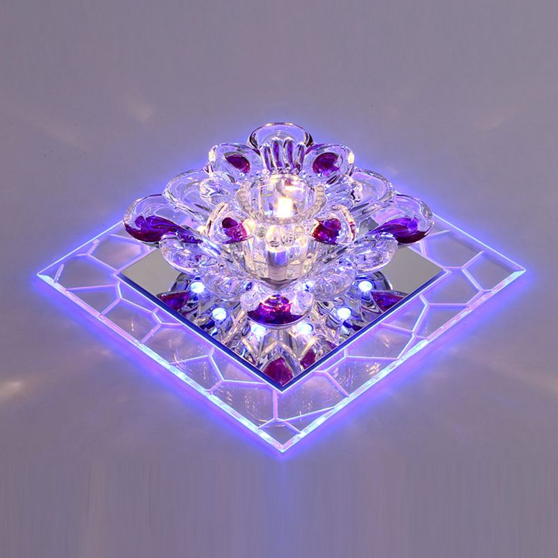 Mini luz de techo de los pasillos del pasillo de la luz de techo de cristal del estilo moderno LED con el diámetro del agujero 2-4.3"