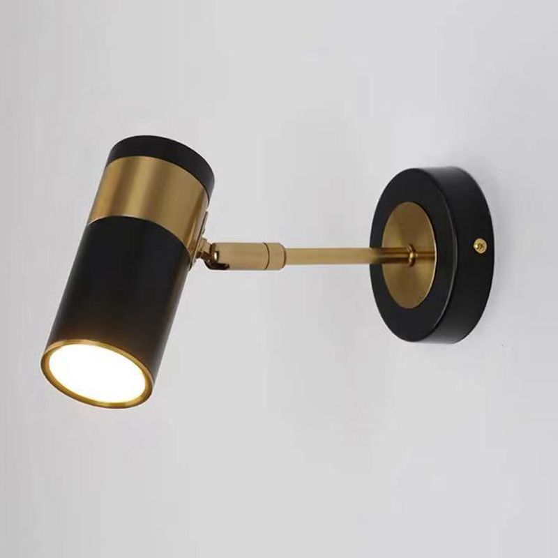 Lámpara de pared dorada de pared de pared de metal simple para la sala de estudios junto al lado de la cama
