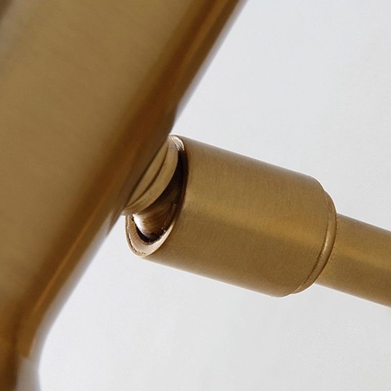 Geometric Metal Mirror Wall Lighting Modern Single Light Wall Mounted Lighting in Brass