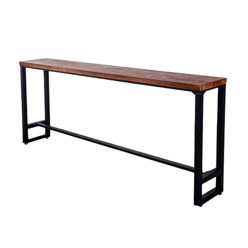 Industrial 1/4/6/11 Pieces Bar Table Set Rectangle Pine Wood Counter Table with Stools