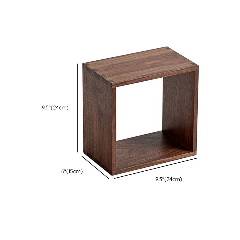 Open Back Bookshelf Modern Style Solid Wood Bookcase for Office