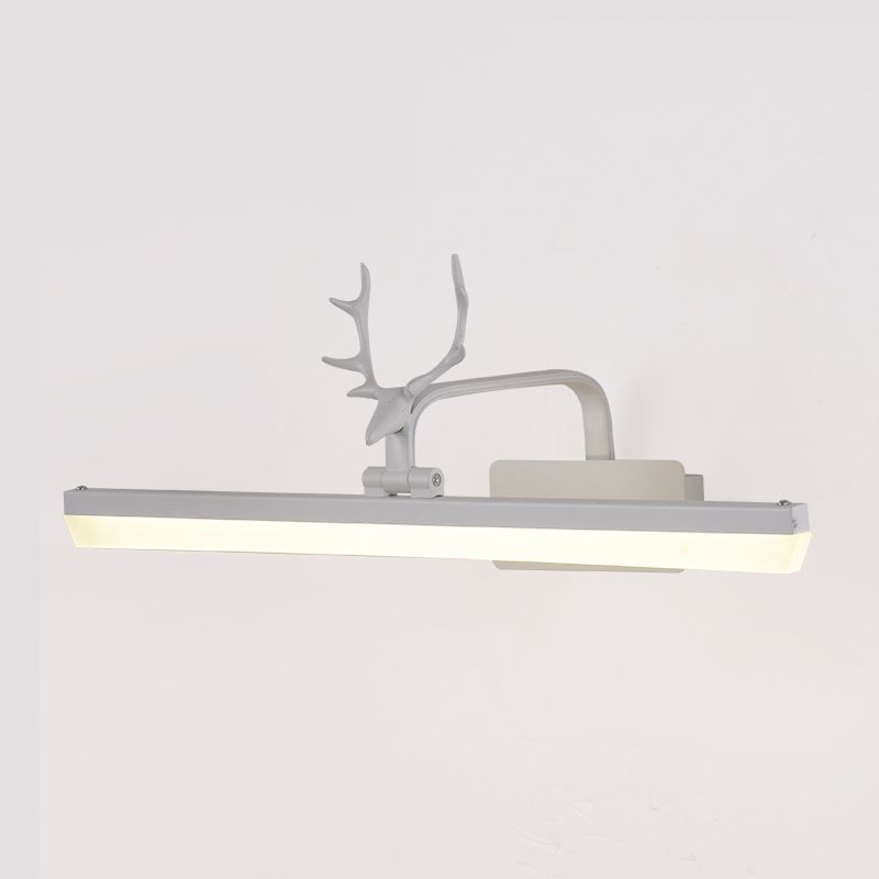 Linear Metal Wall Sconce Modern Style 1-Light Mirror Wall Mount Light Fixture