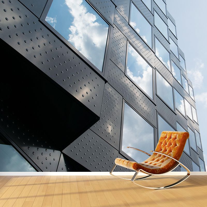 Customized Buildings Photography Wall Mural Mildew Resistant for Living Room