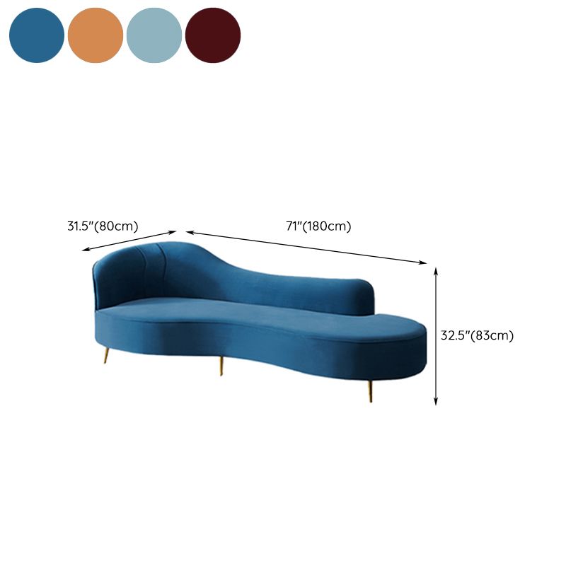 Glam Chaise Lounge Couch Rolled Arm Chaise Lounge for Bedroom