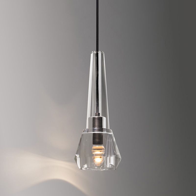 Crystal Unique Wall Sconce Modern 1 Light Wall Mount Light Fixture in Black