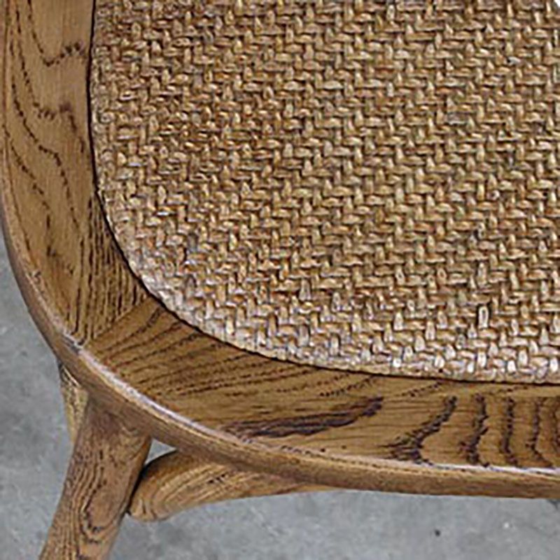 Boerderij houten eetkamerstoelen kruipen achterste zijde -zonder armloze stoelen voor restaurantgebruik
