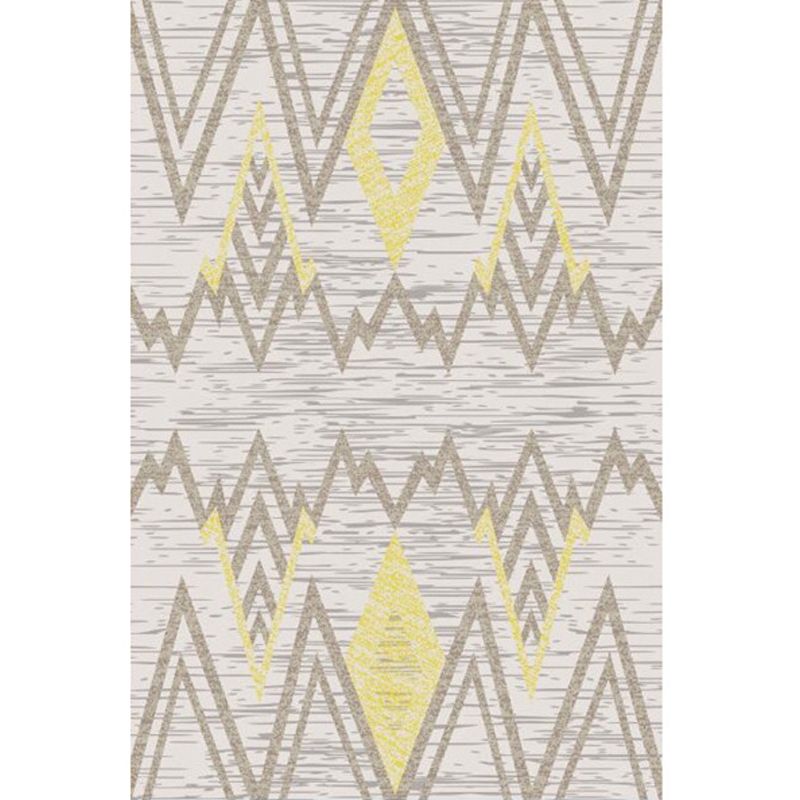 Classic Multi Color Geo Rug Polyster Glam Area Rug Non-Slip Backing Pet Friendly Carpet for Parlor
