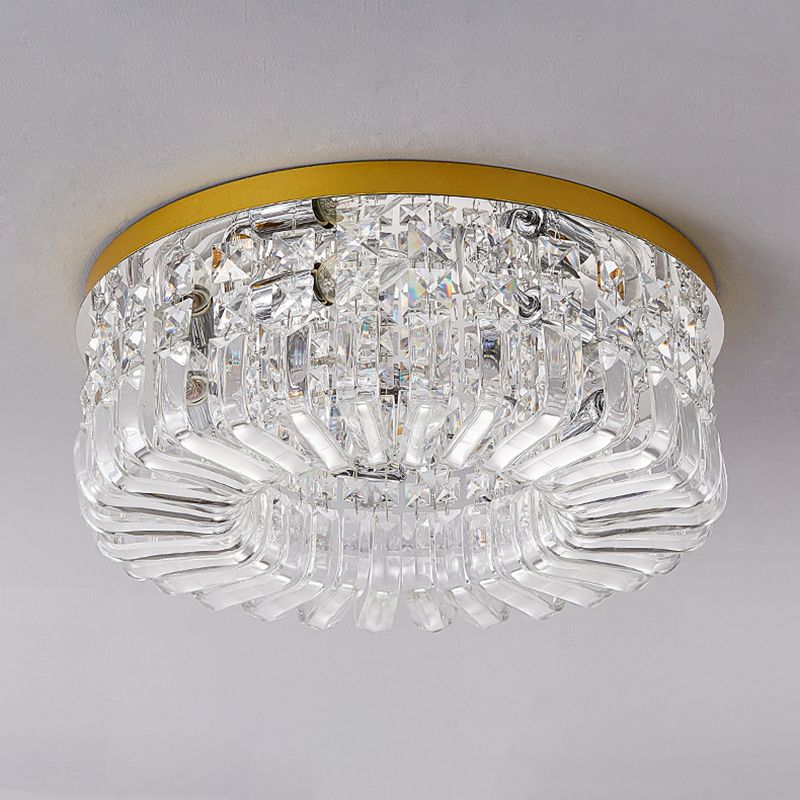 Modern Crystal Ceiling Light Creative Flush Mount Light Fixture for Bedroom