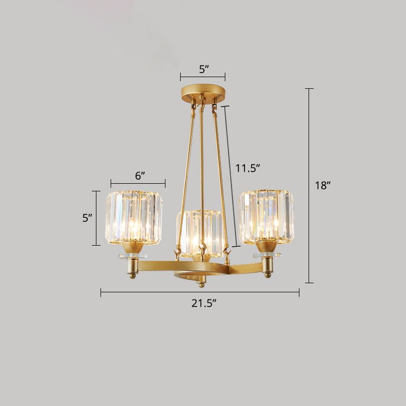 Lampada cilindrica a sospensione a sospensione Crystal Crystal Living Room lampadario