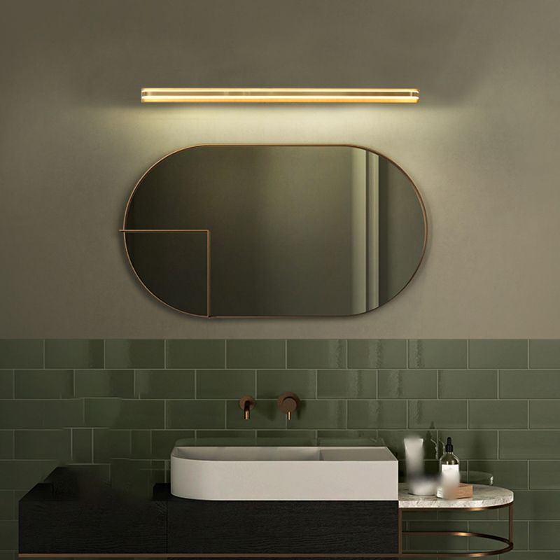 Modern Style Linear Shape Wall Lighting Metal 1 Light Sconces for Bathroom