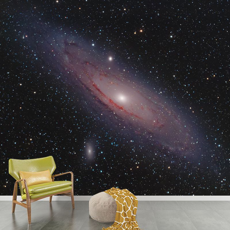 Modern Outer Space Waterproofing Mural Wallpaper Dark Color, Wall Art for Home