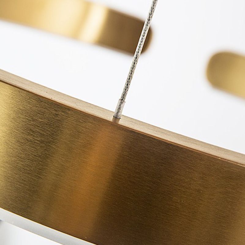 Linear Pendant Lighting Fixture Modern Style LED Hanging Chandelier for Sitting Room