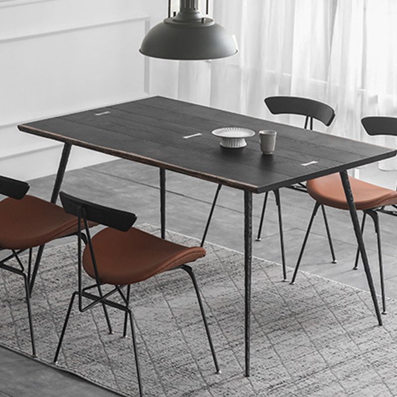 Industrial 1/5 Pieces Dining Set Rectangle Oak Wood Dining Table for Dining Room