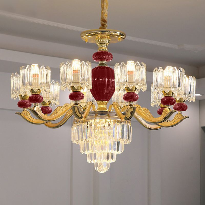 Prismatisch kristal kroonluchter vintage cilindrische eetkamer gesuspendeerde verlichting armatuur