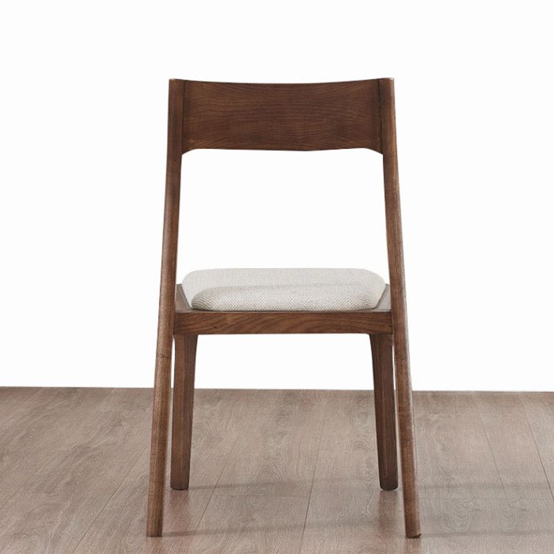 Modern Solid Wood Side Chair Open Back Dining Side Chair with Solid Wood Legs