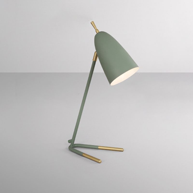 Modern Style Cone Night Table Lamp Metal 1 Light Nightstand Lamp