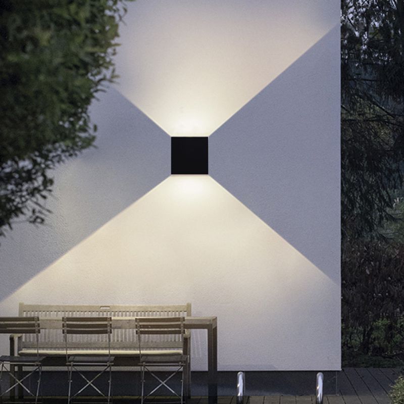 Lámpara montada en la pared cuadrada lámpara de montaje de pared de vidrio moderna para sala de estar