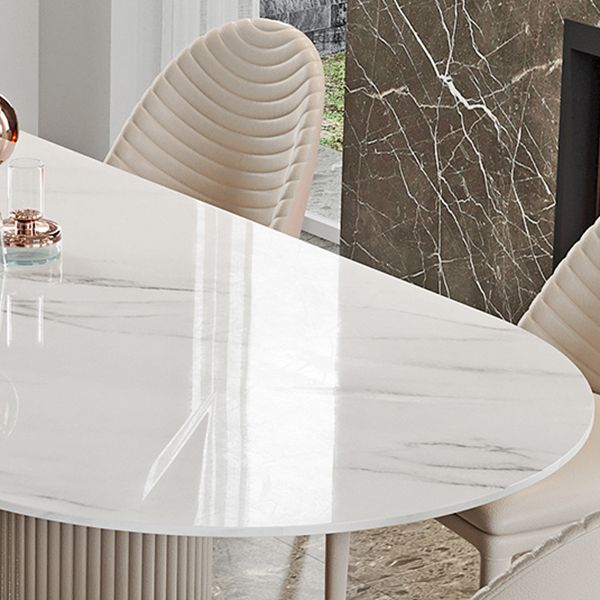 Modern Dining Sintered Stone Table Dining Oval Table for Home
