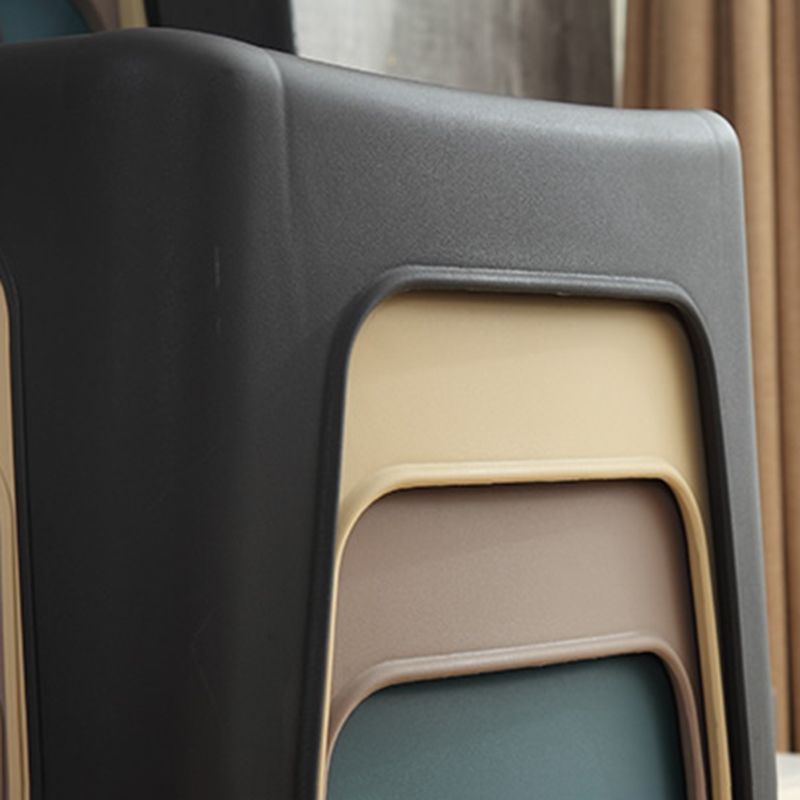 Moderne eetkamerstoel Plastic Dining Armloze zijstoelen