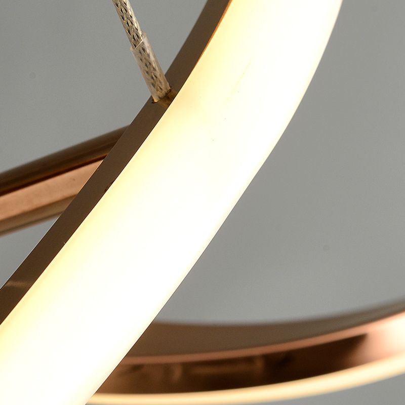 Modern Linear Chandelier Island Lights Metal Chandelier with Silicone Shade