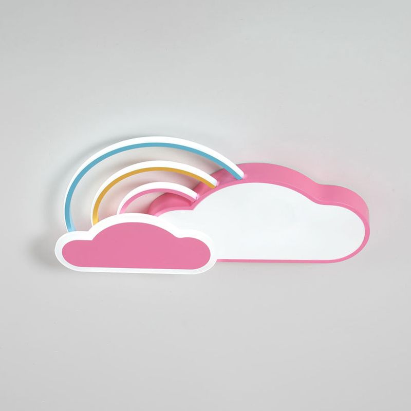 Cloud Shape Metal Flush Mount Light Kid Style 5 Lights Flush Mount Fixture