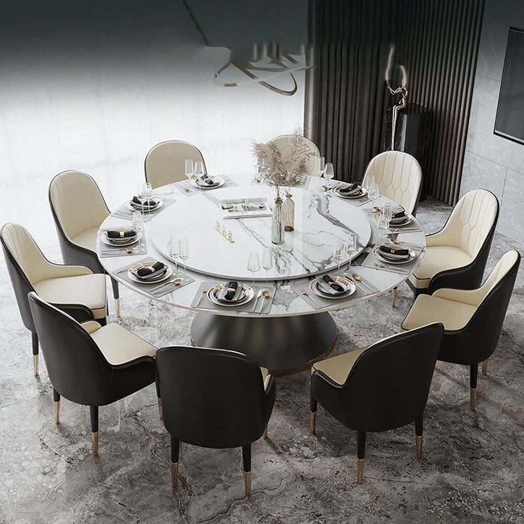 Round Pedestal Dining Site Table Traditional Luxury Dining Table for Indoor