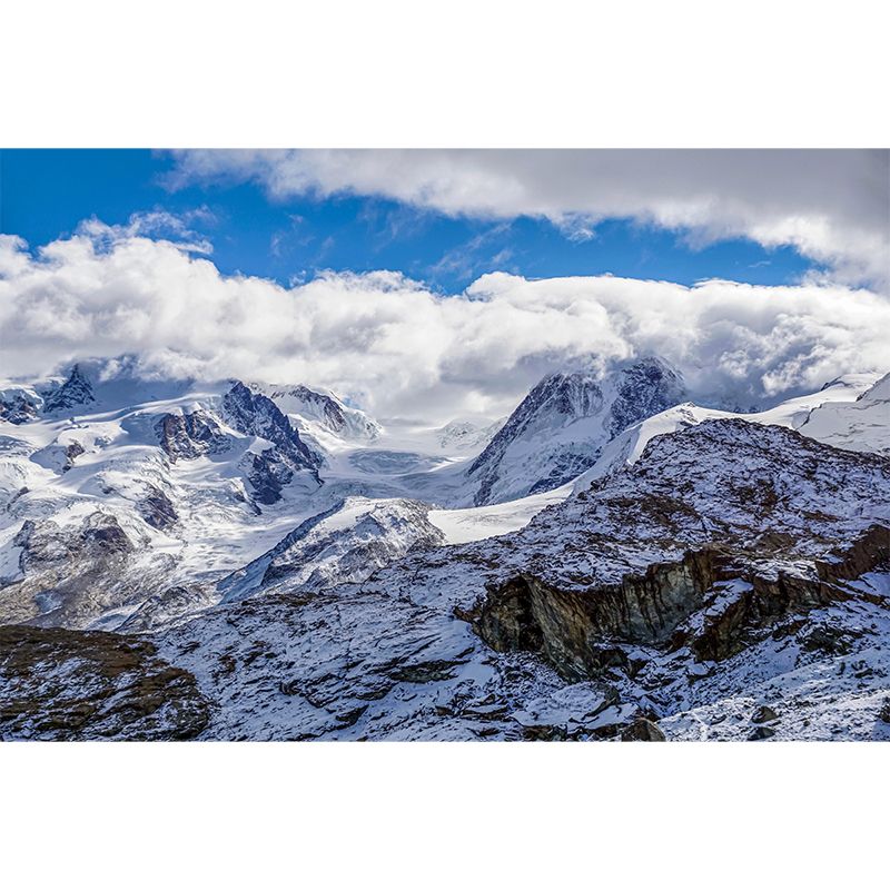 Customized Tall Mountain Mural Wallpaper Contemporary for Dining Room Decor