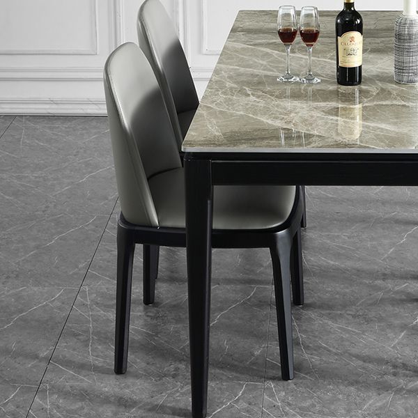 Midcentury Style Furniture Rectangle Dining Table with Solid Wood Legs