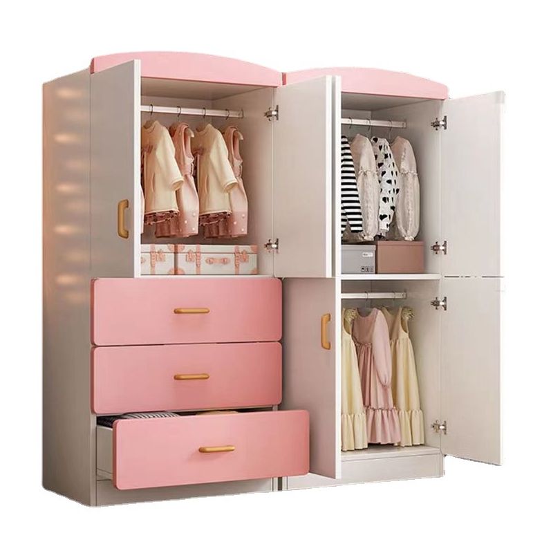 Contemporary Style Wooden Wardrobe White Colour Wardrobe Closet for Home