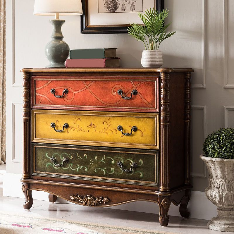 Traditional Vertical Dresser Wood Storage Bachelor Chest for Bedroom