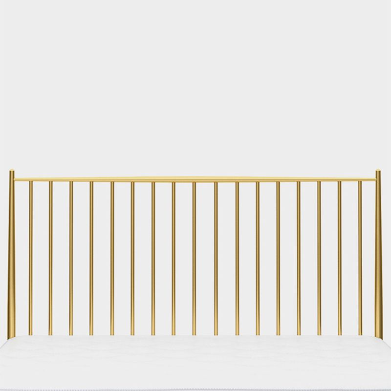 Glam Open-Frame Bed with Rectangular Headboard, Metal Standard Bed