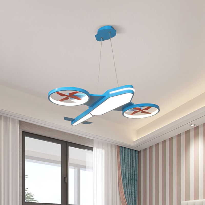 Acrylic Slim Panel Plane Pendant Light Child Bedroom Kindergarten Kids Hanging Lamp