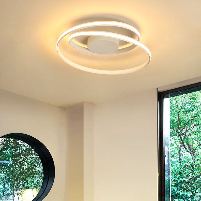 Plafonnier LED linéaire en silicone dans un plafonnier d'intérieur en aluminium de style concis moderne