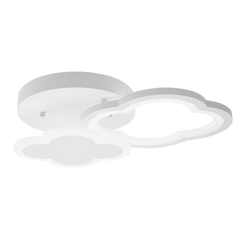 Kids Style Unique Shape Wall Lights Metal 2 Light Wall Mount Lights in White