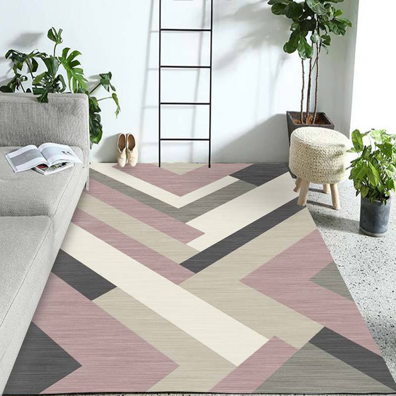 Western Geo Printed Rug Multicolor Synthetics Indoor Rug Machine Washable Anti-Slip Backing Carpet for Room
