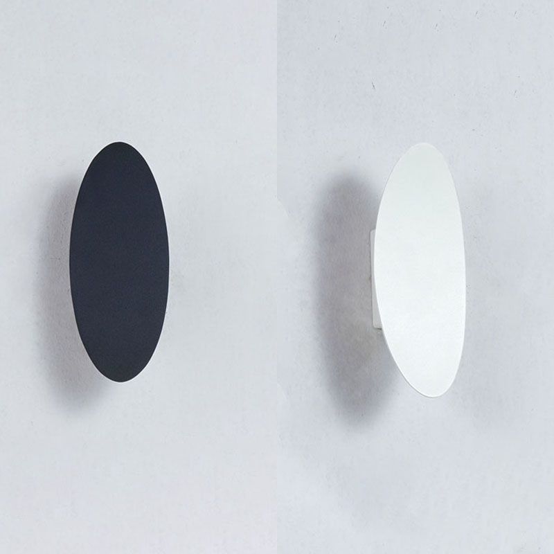 Oval 2-Light LED Wall Lamp in Modern Simplicity Aluminium Waterproof Spotlight for Exterior Spaces