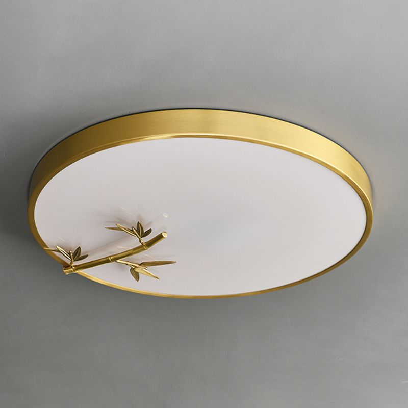 Lampe encastrée de forme ronde en métal moderne, plafonnier à 1 lumière