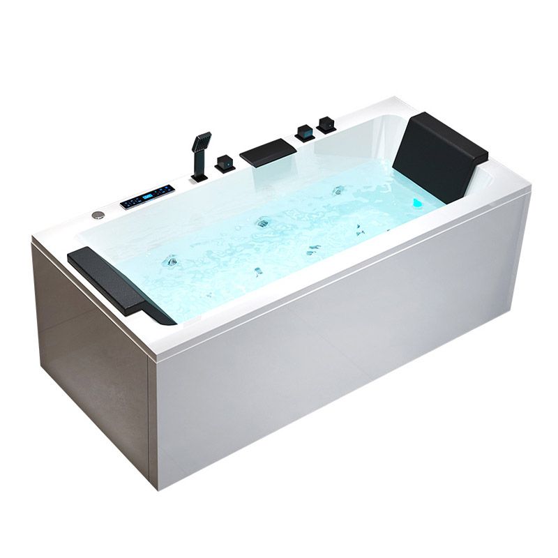 Modern Style Alcove Bath Tub Acrylic Rectangular Bathroom Bathtub with Faucet
